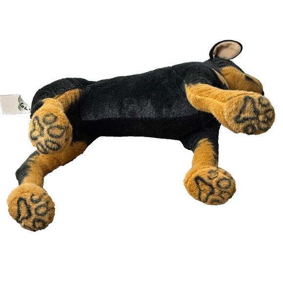 Rottweiler Realistic Plush Black Brown Standing Dog Stuffed Animal Toy 20 x 17 - Picture 6 of 8
